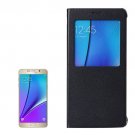For Galaxy Note 5 Black Litchi Leather Case with Sleep / Wake-up Function