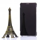 For Galaxy Note 5 Black Electroplating Mirror Horizontal Flip Leather Case