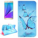 For Galaxy Note 5 Butterflies Diamond Leather Case with Holder, Wallet & Card Slots