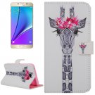 For Galaxy Note 5 Girafe Diamond Leather Case with Holder, Wallet & Card Slots