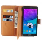 For Galaxy Note 5 Coffee Crazy Horse Case with Card Slots, Wallet & Holder