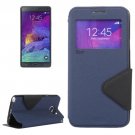 For Galaxy Note 5 Dark blue Cross Flip Leather Case with Holder & Card Slot