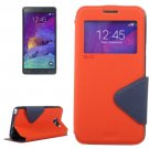 For Galaxy Note 5 Orange Cross Flip Leather Case with Holder & Card Slot