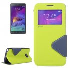 For Galaxy Note 5 Green Cross Flip Leather Case with Holder & Card Slot
