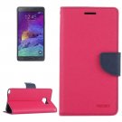 For Galaxy Note 5 Magenta Cross Leather Case with Card Slots, Holder & Wallet