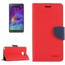 For Galaxy Note 5 Red Cross Leather Case with Card Slots, Holder & Wallet