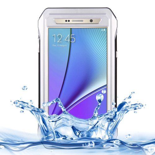 For Galaxy Note 5 Silver Riyo IP68 Waterproof Shockproof Dustproof Case..