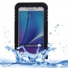 For Galaxy Note 5 Black IP x 8 PVC + Silicone Waterproof Case with Lanyard