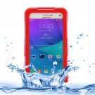 For Galaxy Note 5 Red IPX8 TPU + PC Waterproof Case with Lanyard
