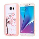 For Galaxy Note 5 Blossom Flower Pattern Transparent Plastic Protective Case 5
