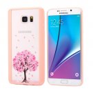 For Galaxy Note 5 Blossom Flower Pattern Transparent Plastic Protective Case 7