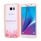 For Galaxy Note 5 Blossom Flower Pattern Transparent Plastic Protective Case 8