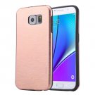 For Galaxy Note 5 Pink Motomo Brushed Texture Metal + TPU Protective Case