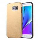 For Galaxy Note 5 Gold Motomo Brushed Texture Metal + TPU Protective Case