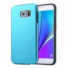For Galaxy Note 5 Blue Motomo Brushed Texture Metal + TPU Protective Case