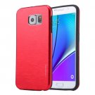 For Galaxy Note 5 Red Motomo Brushed Texture Metal + TPU Protective Case