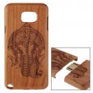 For Galaxy Note 5 Elephant Pattern Separable Cherry Wooden Case