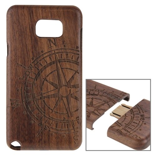 For Galaxy Note 5 Compass Pattern Separable Wooden Case
