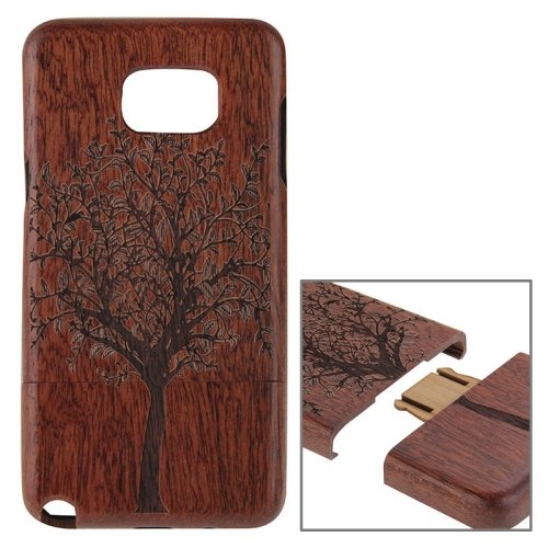 For Galaxy Note 5 Tree Pattern Separable Sapele Wooden Case