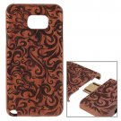 For Galaxy Note 5 Grass Pattern Separable Rosewood Wooden Case