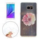 For Galaxy Note 5 Flower Pattern Soft TPU Protective Back Cover Case