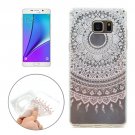 For Galaxy Note 5 Pink Pattern Soft TPU Protective Back Cover Case