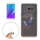 For Galaxy Note 5 Feather Pattern Soft TPU Protective Back Cover Case