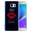 For Galaxy Note 5 IMD Red Lips Pattern Blu-ray Soft TPU Protective Case