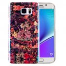 For Galaxy Note 5 IMD Flowers Pattern Blu-ray Soft TPU Protective Case