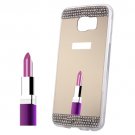 For Galaxy Note 5 Gold Diamond Encrusted Mirror TPU Protective Case