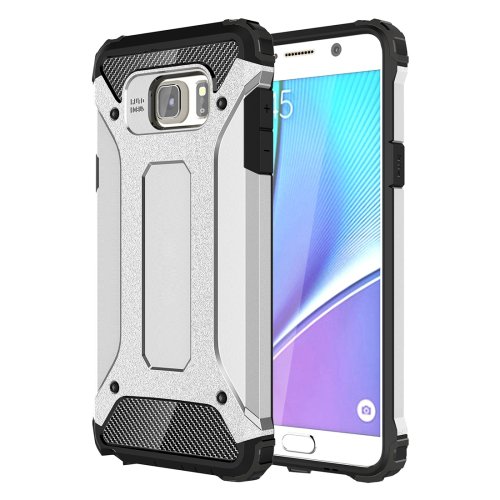 For Galaxy Note 5 Silver Tough Armor TPU + PC Combination Case