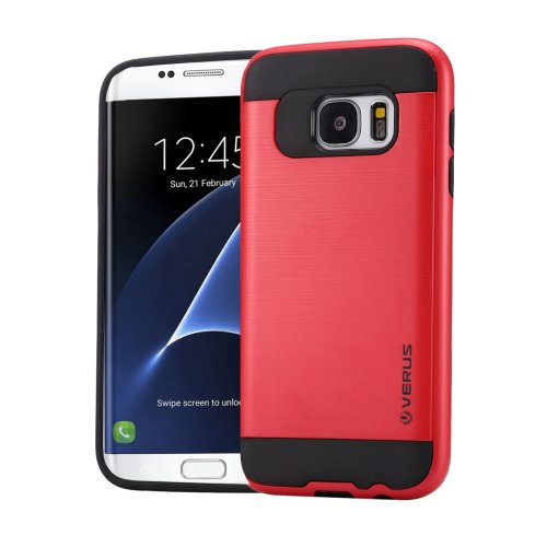 For Galaxy Note 5 Red Brushed Texture PC + TPU Protective Case