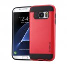 For Galaxy Note 5 Red Brushed Texture PC + TPU Protective Case