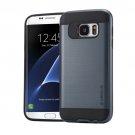 For Galaxy Note 5 Dark Blue Brushed Texture PC + TPU Protective Case