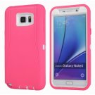 For Galaxy Note 5 Magenta Hybrid TPU Bumper PC Combination Case