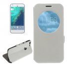 For Google Pixel XL White Flip Leather Case with Call Display ID & Holder