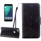 For Google Pixel Black Leather Case with Holder, Card Slots & Wallet
