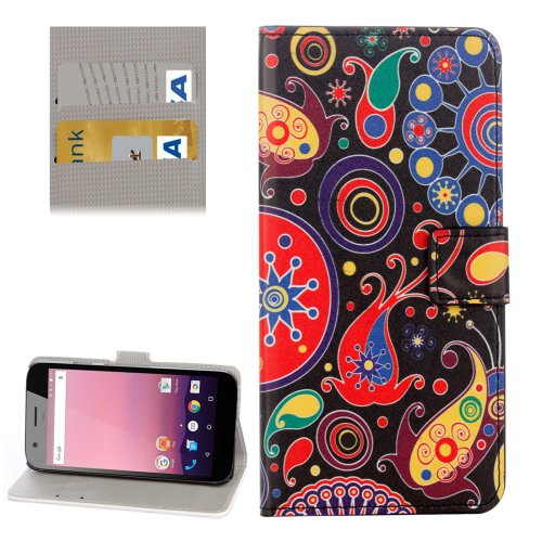 For Google Pixel XL Acaleph Pattern Leather Case with Holder, Card Slots & Wallet