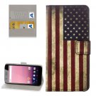 For Google Pixel XL US Flag Pattern Leather Case with Holder, Card Slots & Wallet