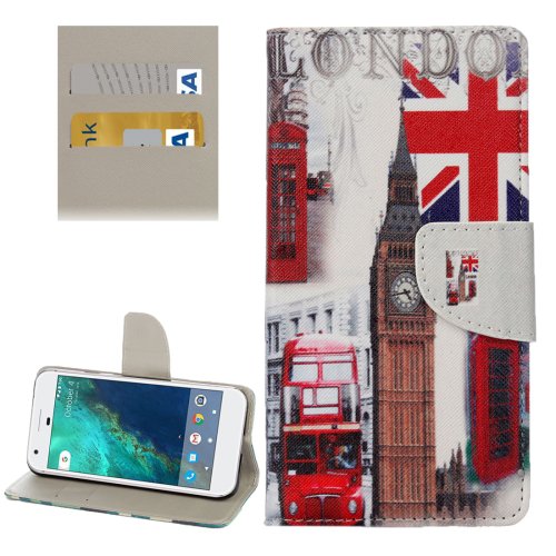For Google Pixel Big Ben Pattern Leather Case with Holder, Card Slots & Wallet