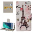 For Google Pixel Eiffel Pattern Leather Case with Holder, Card Slots & Wallet