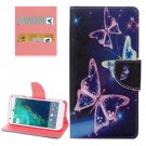 For Google Pixel Butterflies Pattern Leather Case with Holder, Card Slots & Wallet