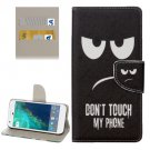 For Google Pixel Eyes Pattern Leather Case with Holder, Card Slots & Wallet