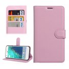 For Google Pixel Pink Litchi Leather Case with Holder, Card Slots & Wallet
