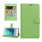 For Google Pixel Green Litchi Leather Case with Holder, Card Slots & Wallet