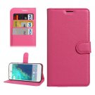 For Google Pixel Magenta Litchi Leather Case with Holder, Card Slots & Wallet