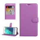 For Google Pixel Purple Litchi Leather Case with Holder, Card Slots & Wallet
