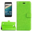 For Nexus 5X Green Crazy Horse Leather Case with Holder, Card Slots & Wallet