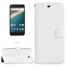 For Nexus 5X White Crazy Horse Leather Case with Holder, Card Slots & Wallet