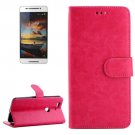 For Nexus 6P Magenta Crazy Horse Leather Case with Holder, Card Slots & Wallet